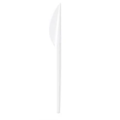 Lot De 50 Couteaux Jetables En Plastique Blanc 16,5 Cm