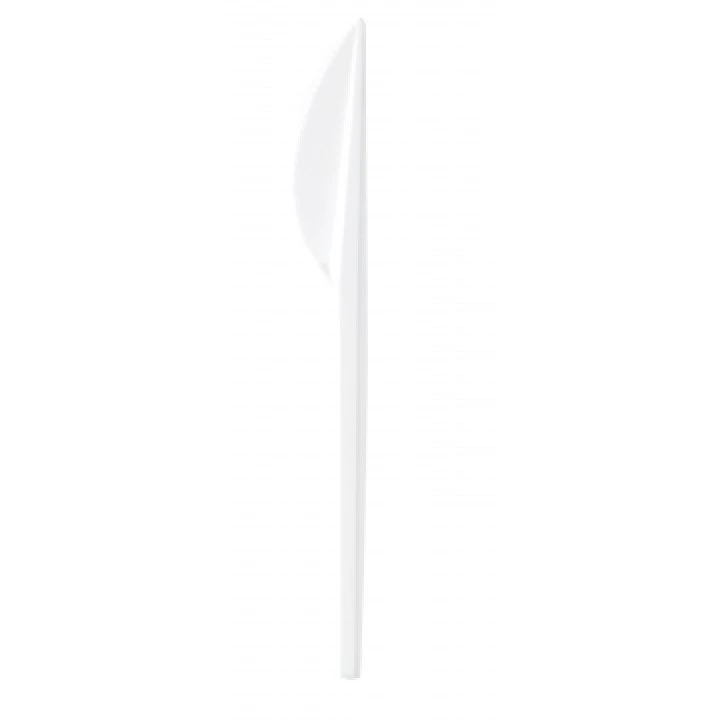 Lot De 50 Couteaux Jetables En Plastique Blanc 16,5 Cm