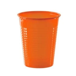 Lot De 50 Gobelets Jetables En Plastique Orange20 Cl