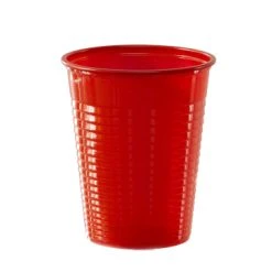 Lot De 50 Gobelets Jetables En Plastique Rouge 20 Cl
