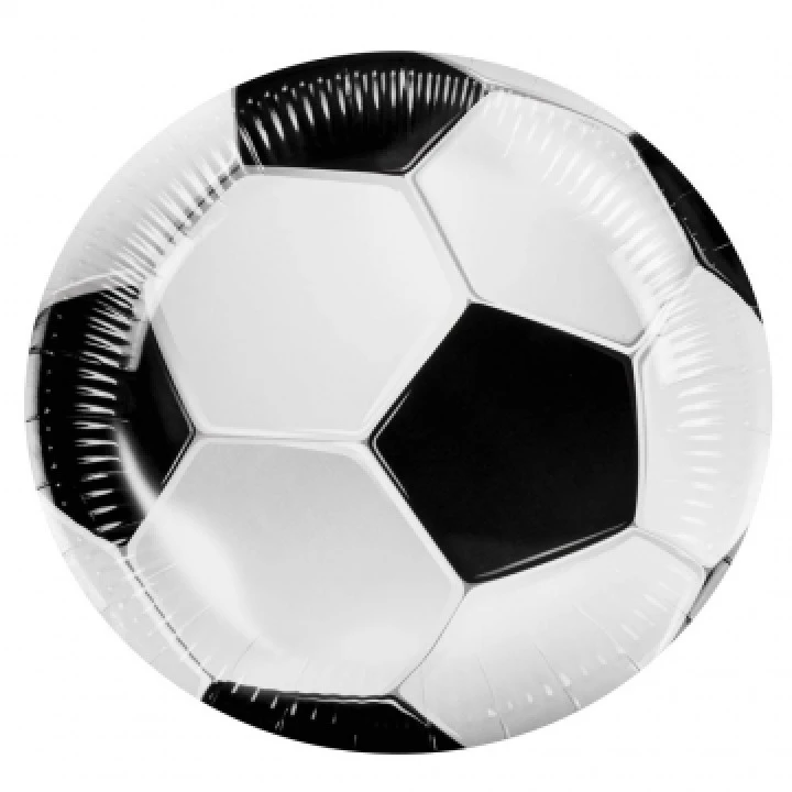 Lot De 6 Assiettes Football D 23 Cm