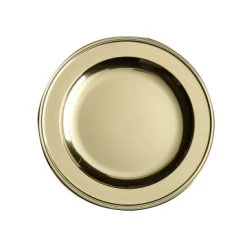 Lot De 6 Assiettes Rondes Jetables Or 23,5 Cm