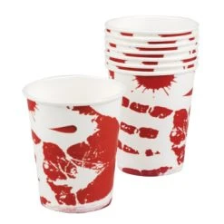 Lot De 6 Gobelets Sanglants Halloween 25 Cl