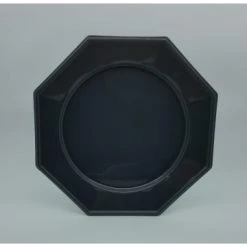 Lot De 8 Assiettes à Dessert Plastiques Réutilisables Octogonales Ardoise 16,5 Cm