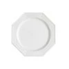 Lot De 8 Assiettes à Dessert Plastiques Réutilisables Octogonales Blanc 16,5 Cm
