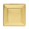 Lot De 8 Assiettes Carrées Jetables Or MM