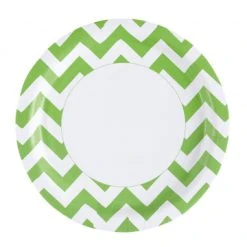 Lot De 8 Assiettes Chevron Kiwi 22,8 Cm