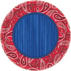 Lot De 8 Assiettes Jetables Bandana & Blue Jeans