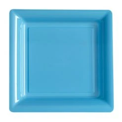 Lot De 8 Assiettes Jetables Réutilisables Bleu Ciel 21,5 Cm