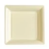 Lot De 8 Assiettes Réutilisables Carrées Ivoire 21,5 Cm