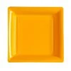 Lot De 8 Assiettes Réutilisables Carrées Orange 21,5 Cm