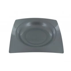 Lot De 8 Assiettes Jetables Design En Plastique Gris 20 Cm