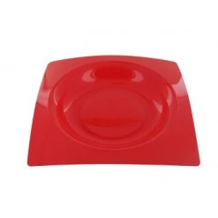 Lot De 8 Assiettes Jetables Design En Plastique Rouge 20 Cm