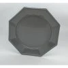 Lot De 8 Assiettes Plastiques Réutilisables Octogonales Gris 24 Cm