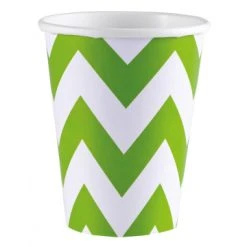 Lot De 8 Gobelets Chevron Kiwi 26, 6 Cl