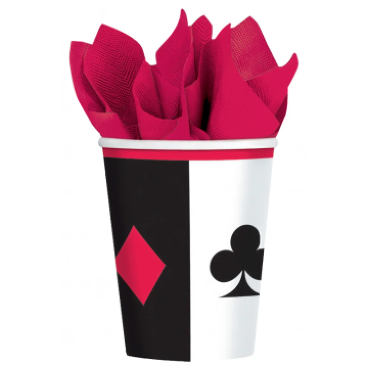 Lot De 8 Gobelets Jetables Place Your Bets En Carton