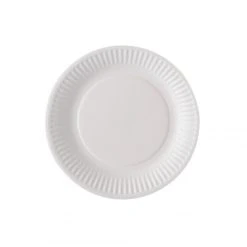 Lot De100 Assiettes Jetables Blanches En Carton 15 Cm